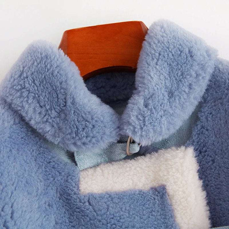 Manteau de cisaillement de mouton Femme Revers