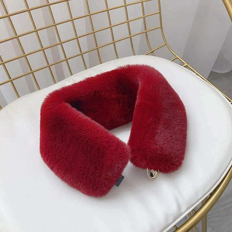 manteau de capuche en fourrure, écharpe de fourrure en peluche d&