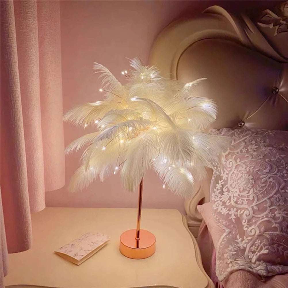 Veilleuses en plumes LED