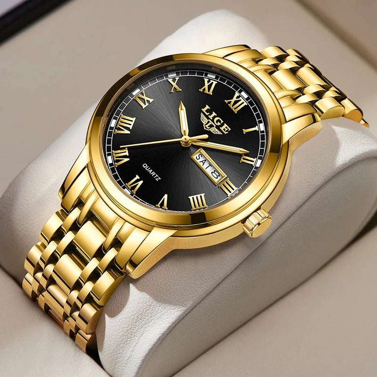 Chronographe à quartz sport de luxe de marque supérieure