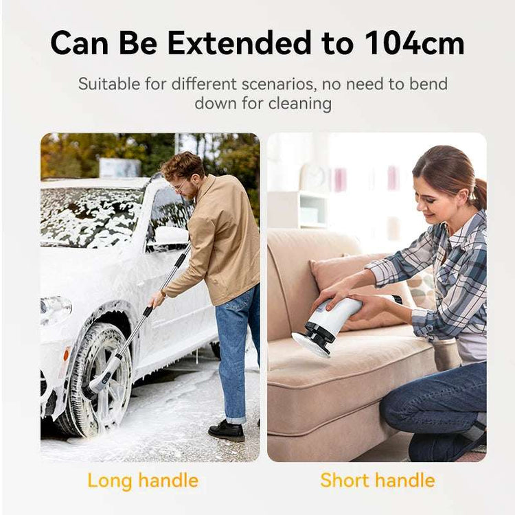 Brosse de nettoyage électrique Sans fil Handheld Douche Scrubber Spin Cleaner Nettoyeur multifonctionnel avec 7PCS Têtes Salle de bain Cuisine