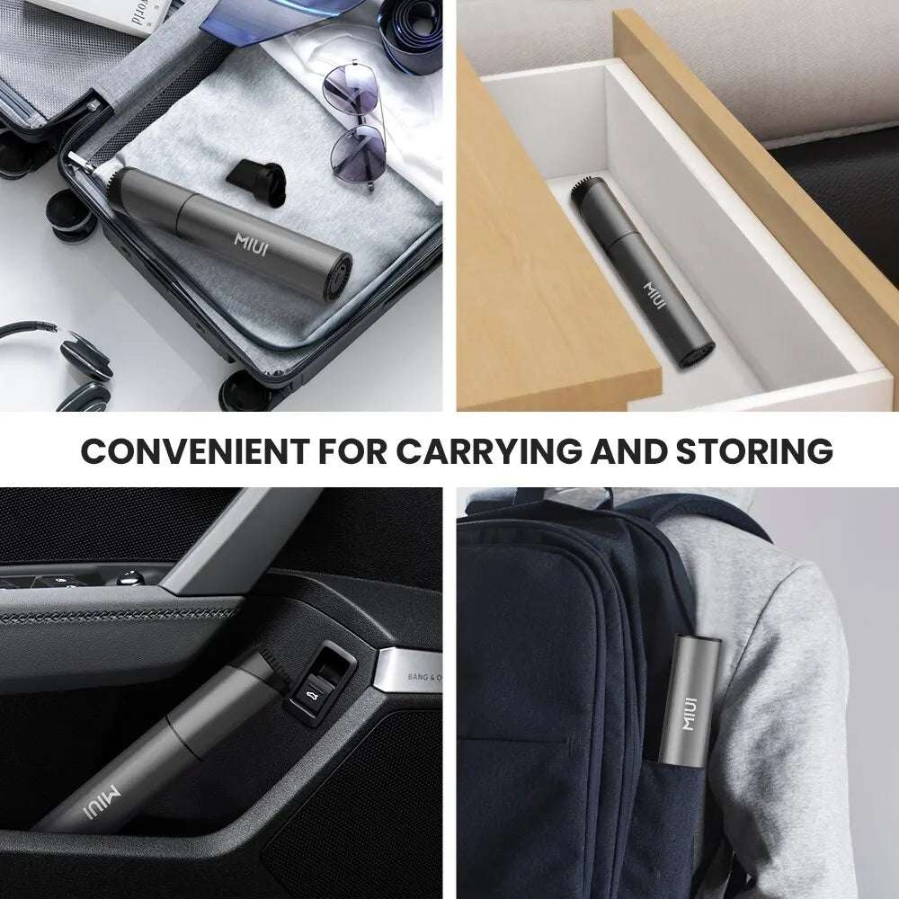 MIUI Mini aspirateur portable Aspirateur à main sans fil avec 3 têtes d'aspiration Facile à nettoyer pour clavier de bureau Voiture USB