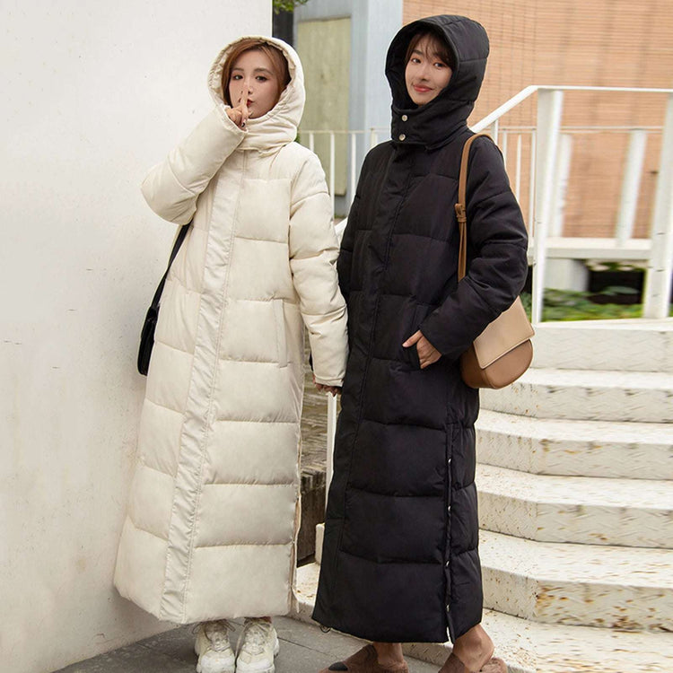 Veste épaisse et chaude Manteau élégant en coton pour femmes avec capuche Manches longues Outwear