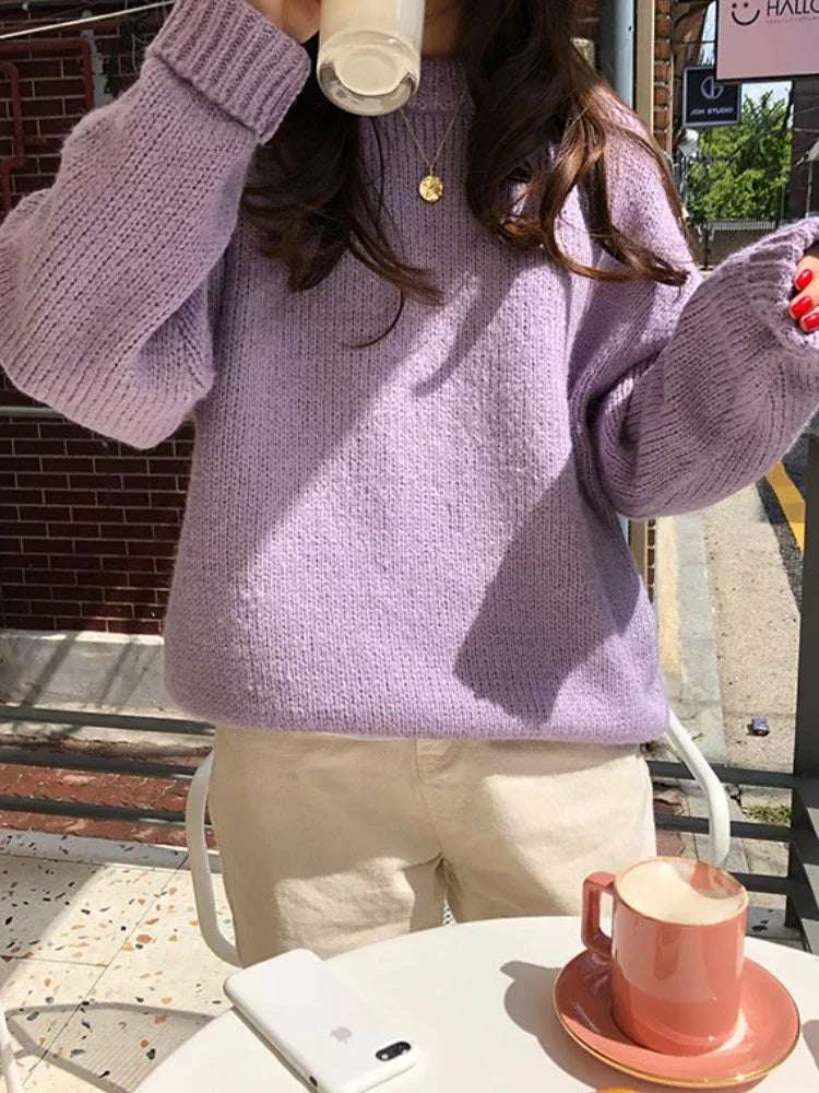 Pull rose femme