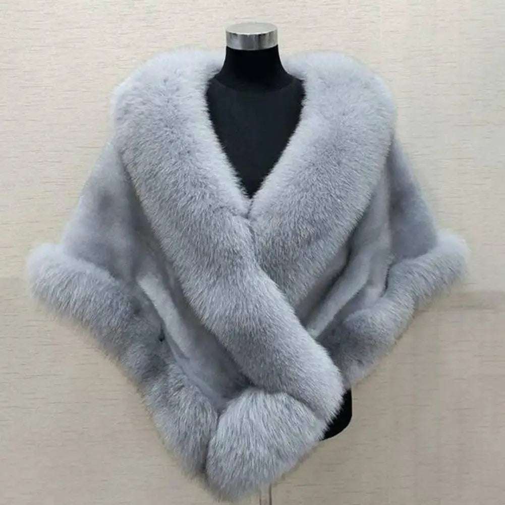 Manteau chaud Poncho moelleux Veste pour femmes
