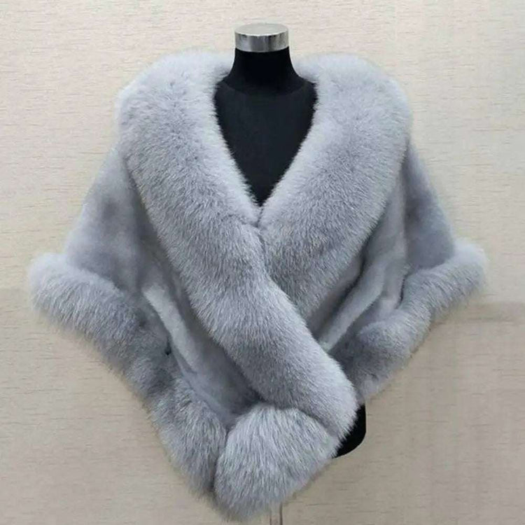 Manteau chaud Poncho moelleux Veste pour femmes