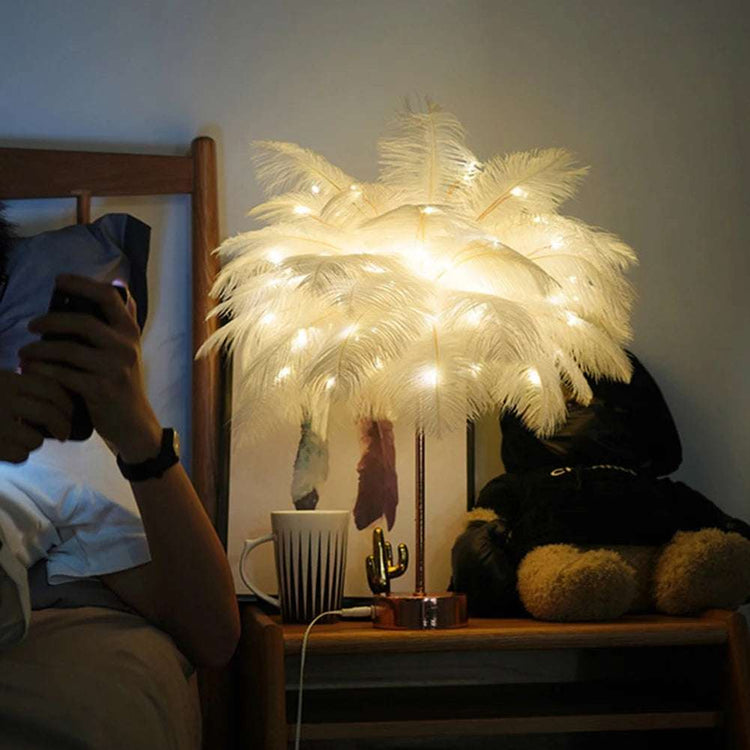 Veilleuses en plumes LED