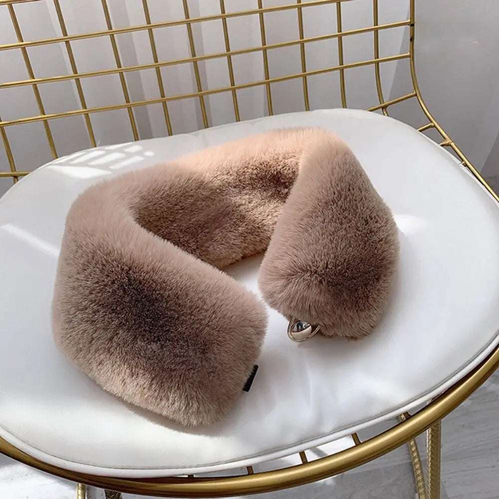 manteau de capuche en fourrure, écharpe de fourrure en peluche d&