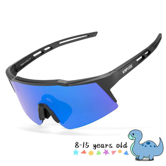 Lunettes de soleil de sport Lunettes de cyclisme Enfants UV400 Garçons Patinage à vélo pour filles Protection de vélo en plein airon