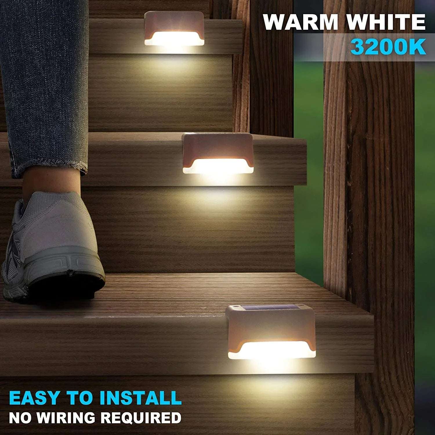 1~20PCS Solar Deck Light Outdoor IP65 Lampes de jardin à énergie solaire étanche