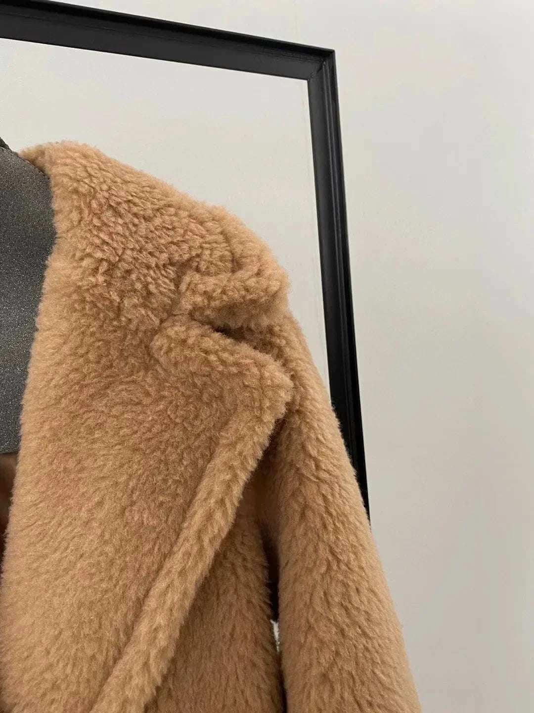 Manteau en soie Hiver Épaissir 62% Alpaga 26% Laine 12%