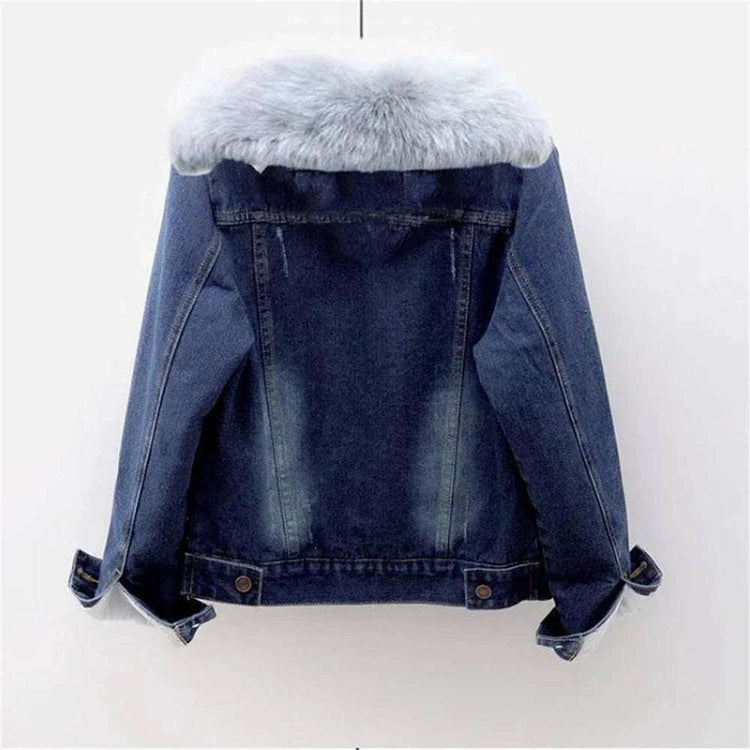 Original Veste en jean chaud à capuche d&