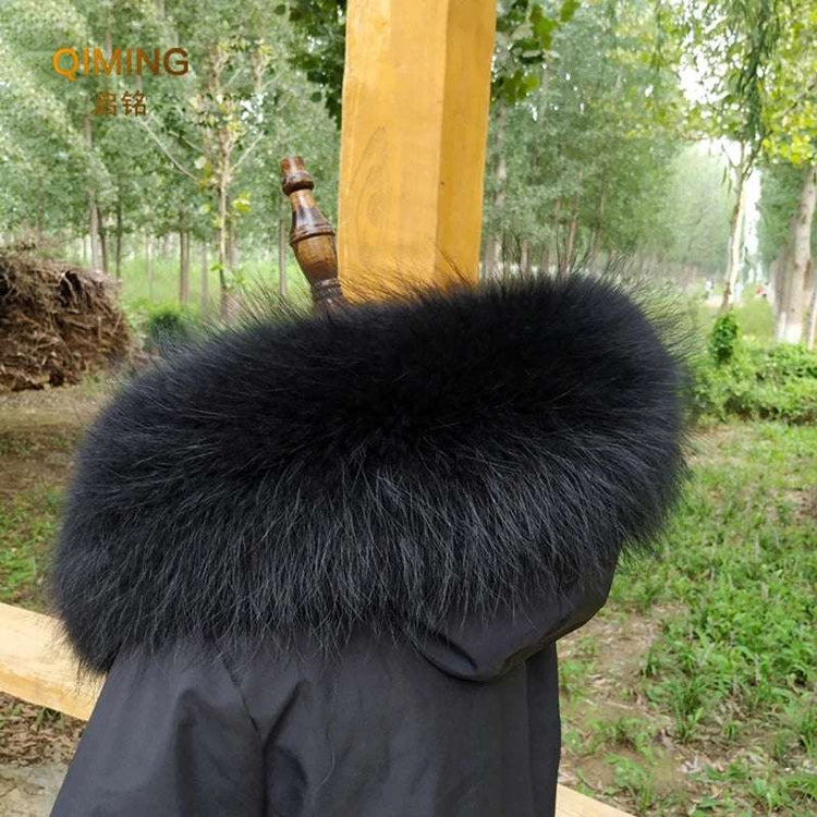 écharpes chaudes garniture en fourrure naturelle pour capuche manteau d&
