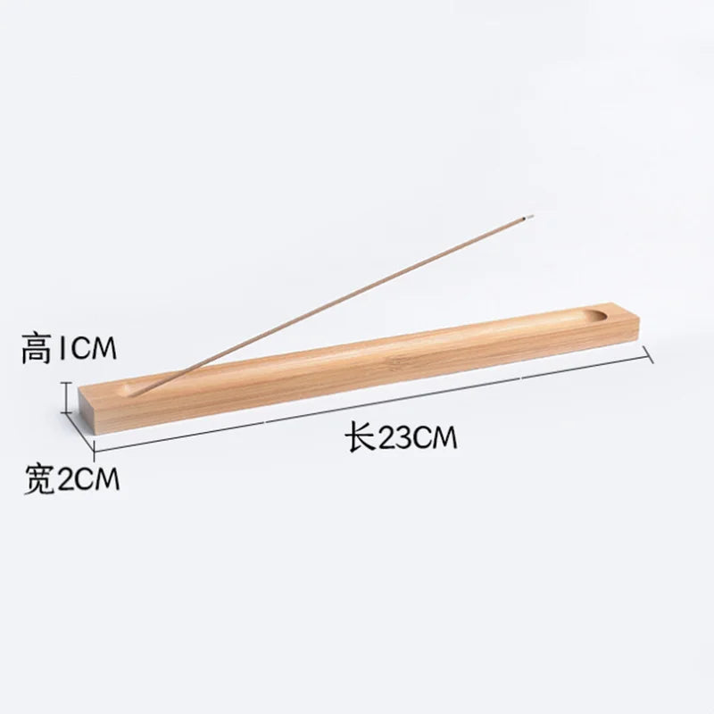 23cm wooden incense stick holder with a slender design, perfect for home decor and aromatherapy.