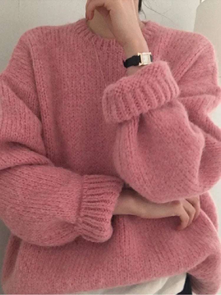 Pull rose femme