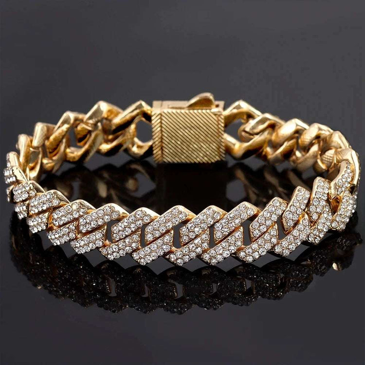 Bracelet de chaîne à maillons cubains Hommes
