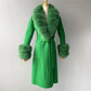 Luxury Women’s Cashmere and Wool Coat with Genuine Fur Collar