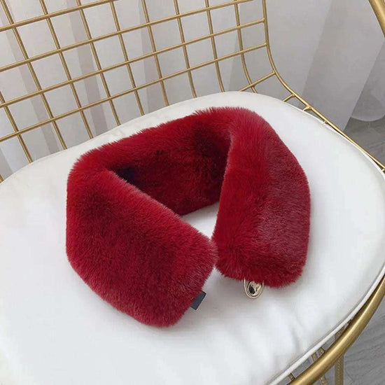 manteau de capuche en fourrure, écharpe de fourrure en peluche d&