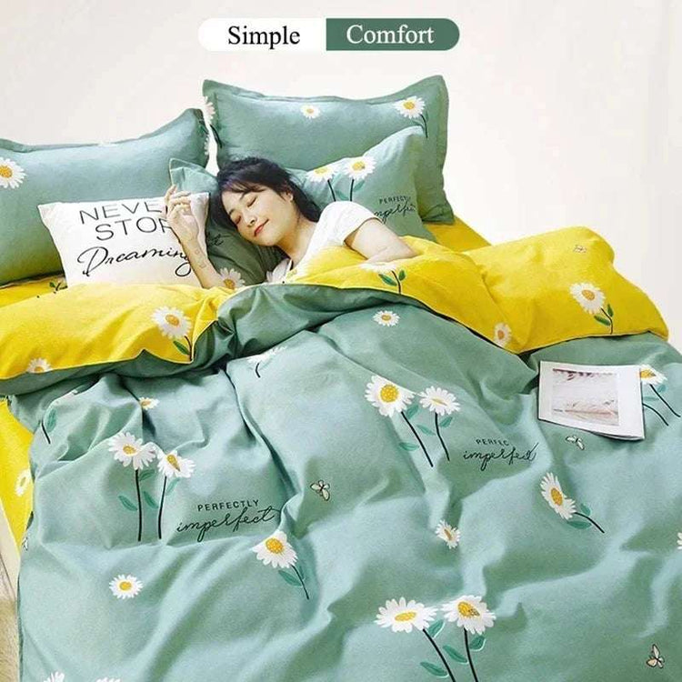 Housse de couette avec draps plats Ensembles de literie confortables et durables(d&