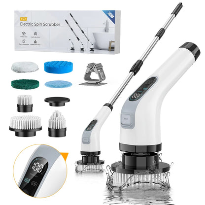 Cordless Electric Cleaning Brush – 7 Heads Included for Kitchen & Bathroom
