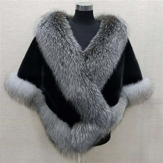 Manteau chaud Poncho moelleux Veste pour femmes