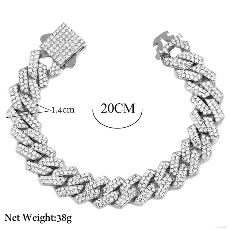 Bracelet de chaîne à maillons cubains Hommes