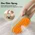 Brosse de toilettage rechargeable à vapeur pour chat Vaporeuse pour enlever les poils lâches 3 en 1 Spray autonettoyant électrique
