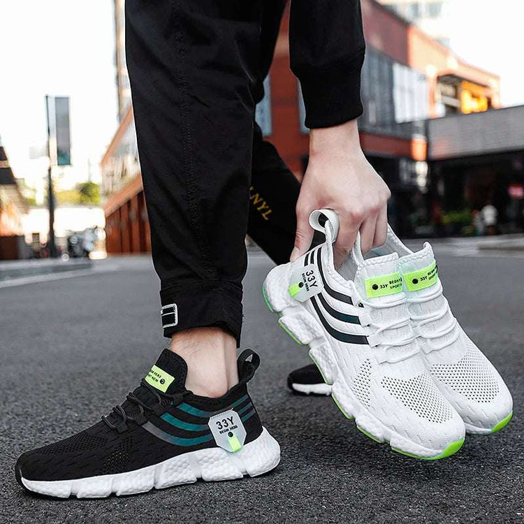 Chaussures de sport décontractées pour hommes Baskets légères respirantes en maille d&