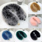 manteau de capuche en fourrure, écharpe de fourrure en peluche d&