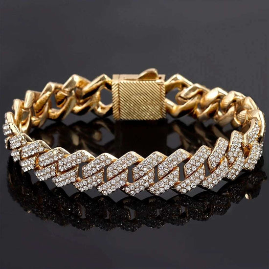 Bracelet de chaîne à maillons cubains Hommes