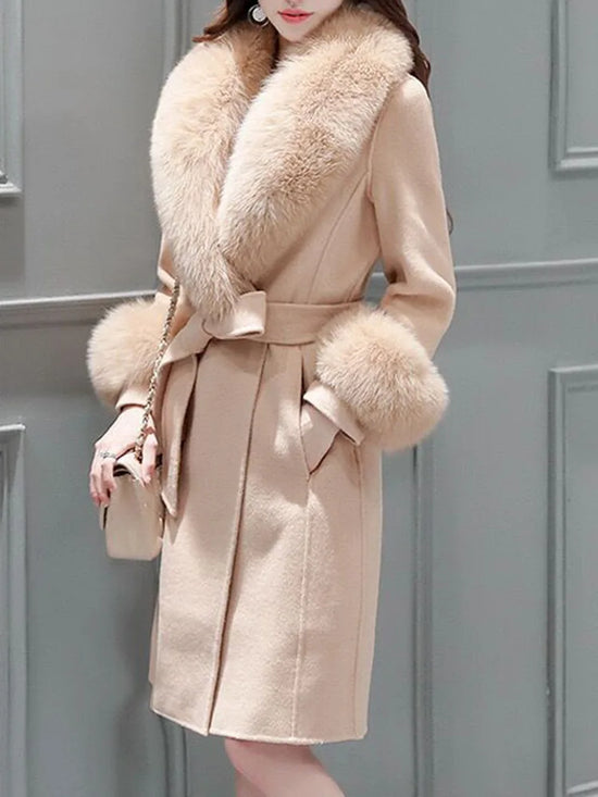 Women’s Padded Cotton Coat with Belt – Warm Lining – Elegant and Timeless Style
