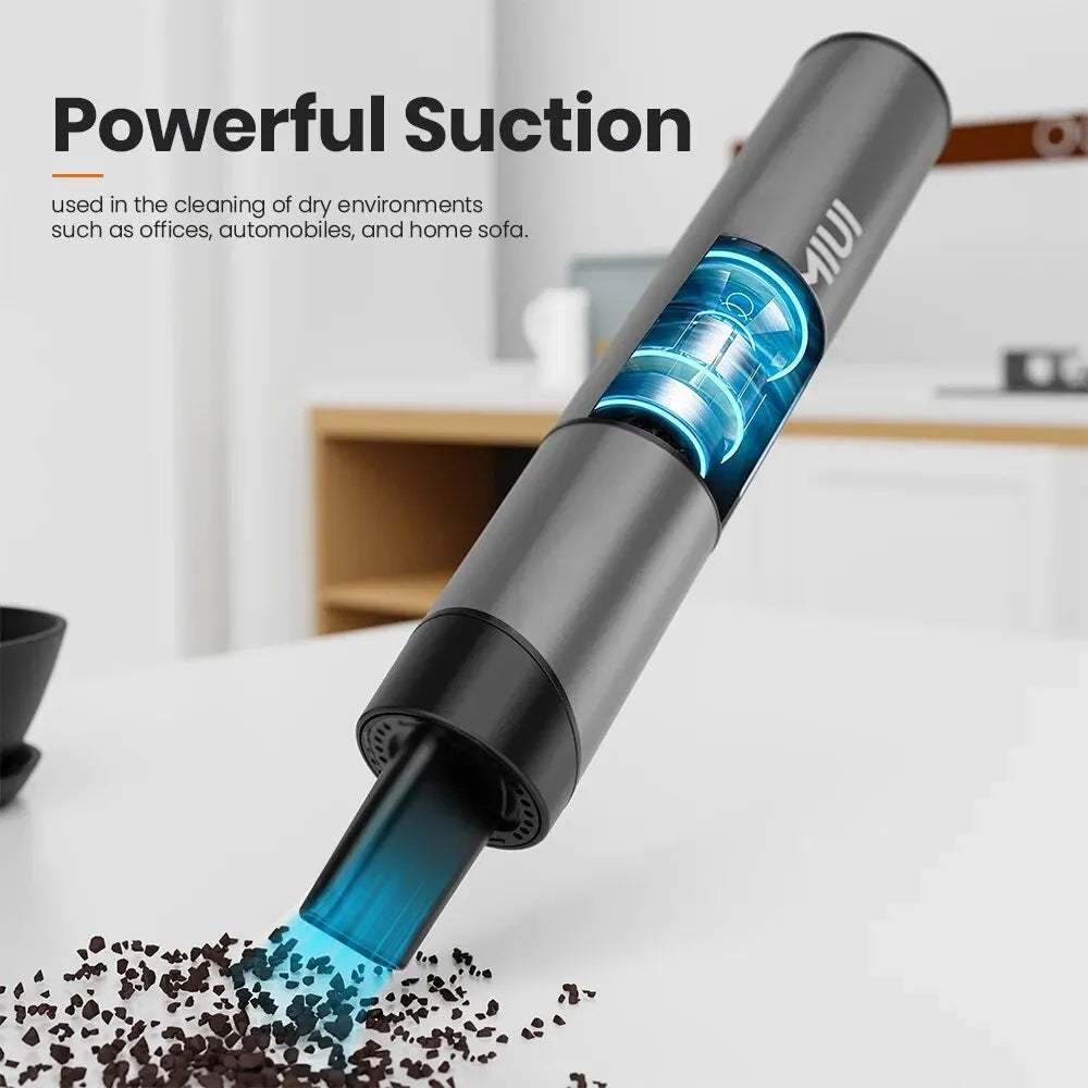 MIUI Mini aspirateur portable Aspirateur à main sans fil avec 3 têtes d'aspiration Facile à nettoyer pour clavier de bureau Voiture USB