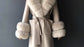 Luxury Women’s Cashmere and Wool Coat with Genuine Fur Collar